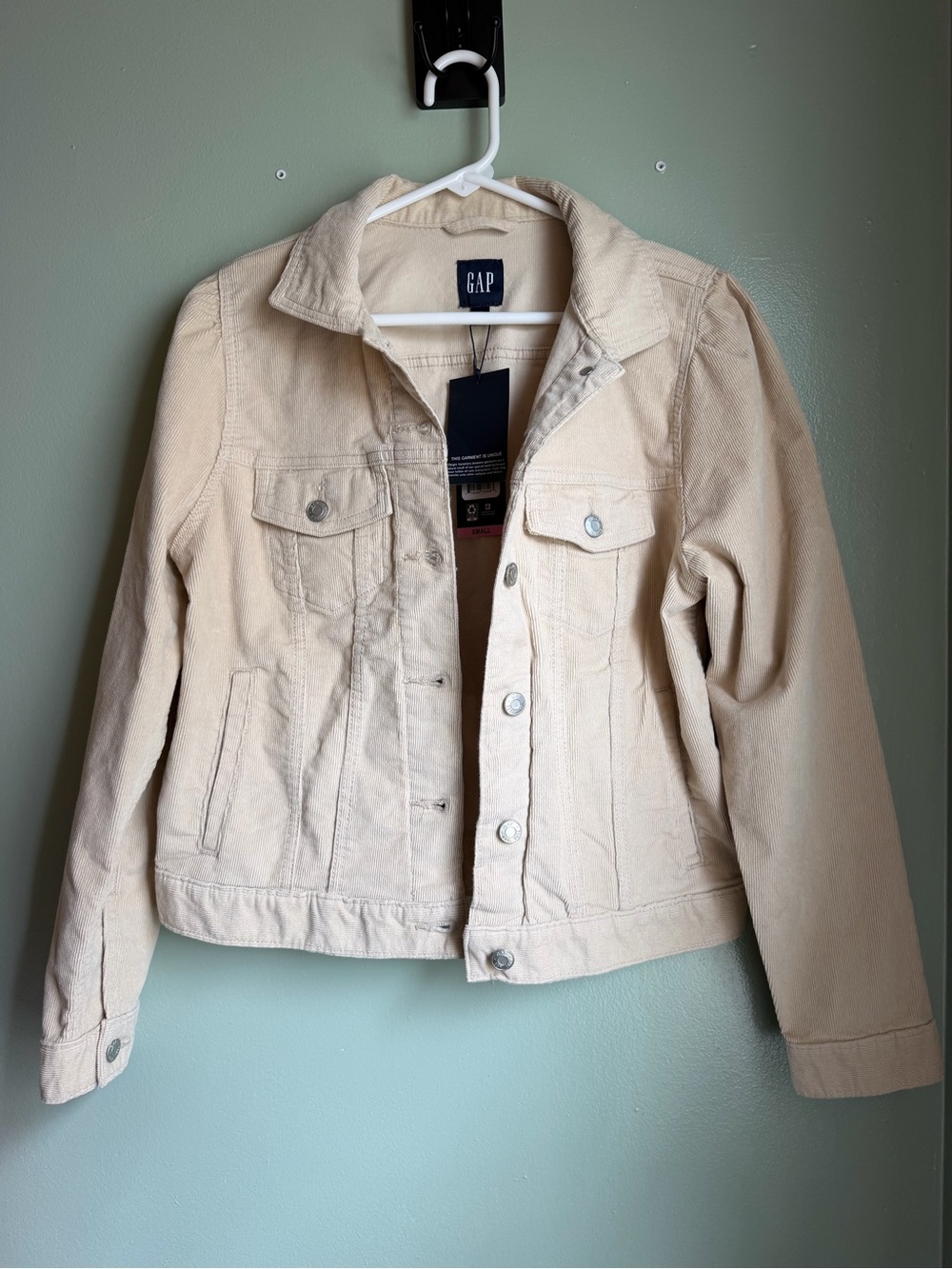 GAP Women's Beige Corduroy Jean Jacket